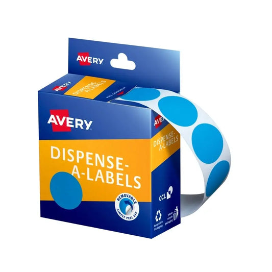 AV Dis 24mm Blue Dot Pk500 Bx5 Avery