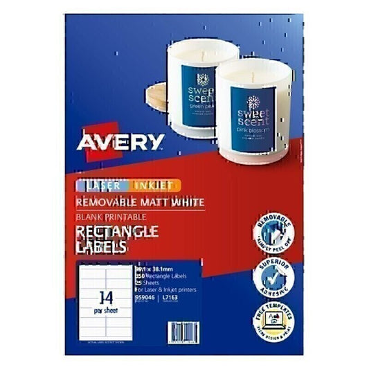 Avery Labels L7163 LIP 14Up Pk350