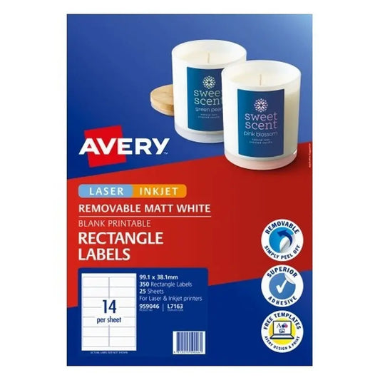 Av Labels L7163 LIP 14Up Pk350 Avery