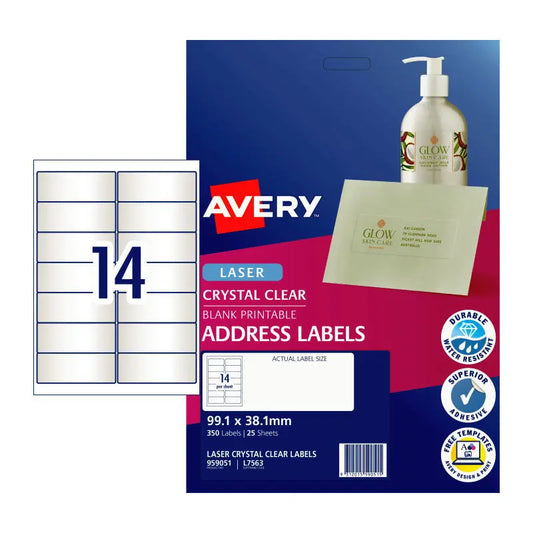 AV Lsr Lbl Clr L7563 14Up Pk25 Avery