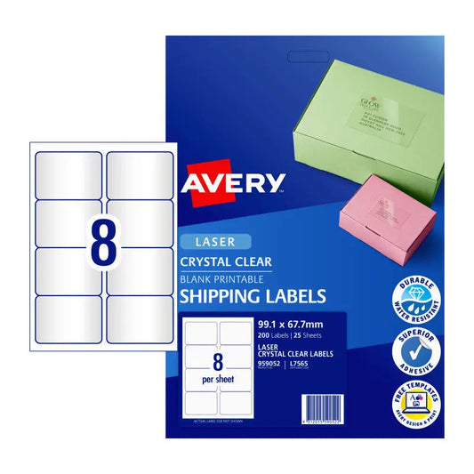 AV Lsr Lbl Clr L7565 8Up Pk25 Avery