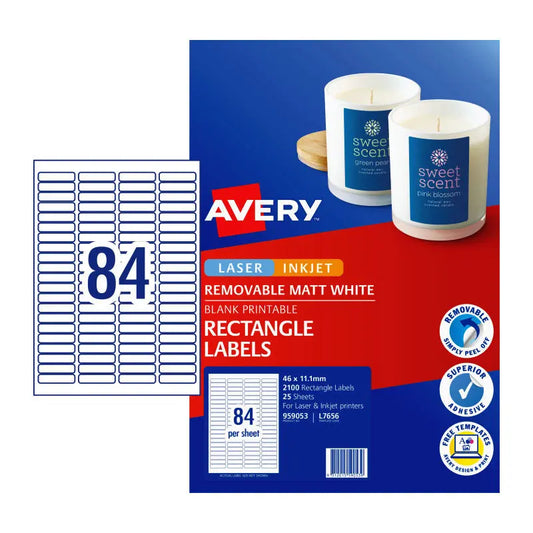 AV Lbl Rmvb L7656REV 84Up Pk25 Avery