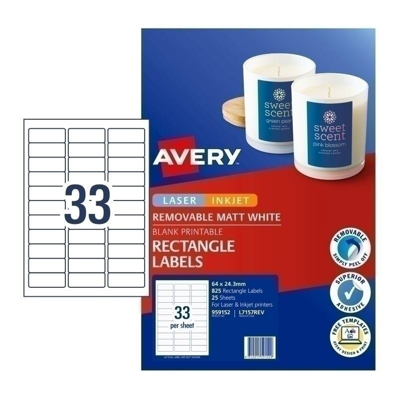 AveryLIP Removable 33UP Bx5 | Conford IT