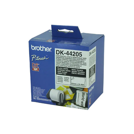 Brother DK44205 White Roll Brother