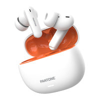 Pantone BT ANC TWS Earbuds Orange – Vibrant Sound with Advanced Noise Cancellation