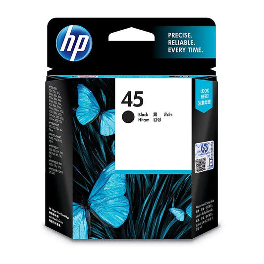 HP #45 Black Ink Cart 51645AA HP
