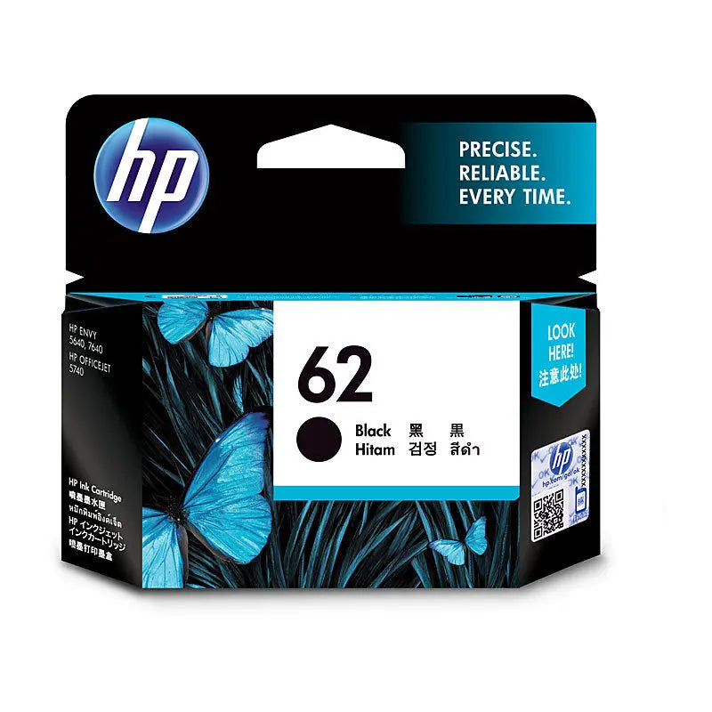 HP #62 Black Ink C2P04AA HP