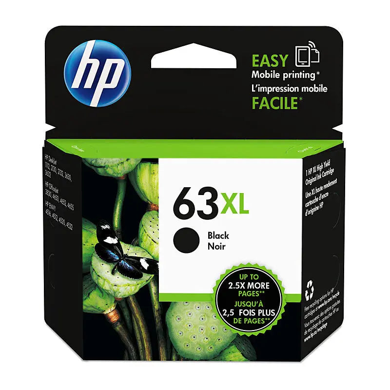 HP #63XL Black Ink F6U64AA HP
