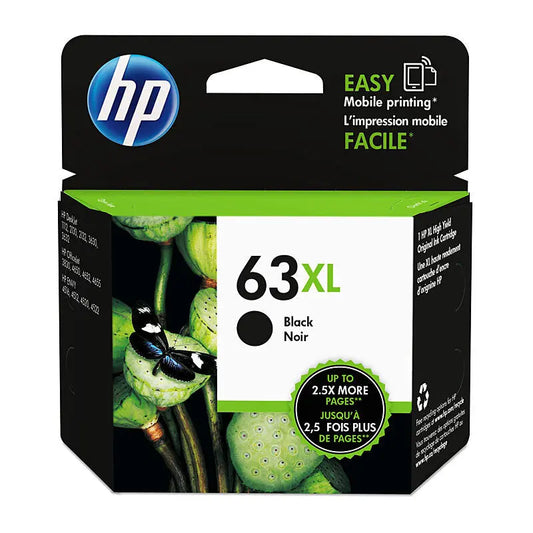 HP #63XL Black Ink F6U64AA HP