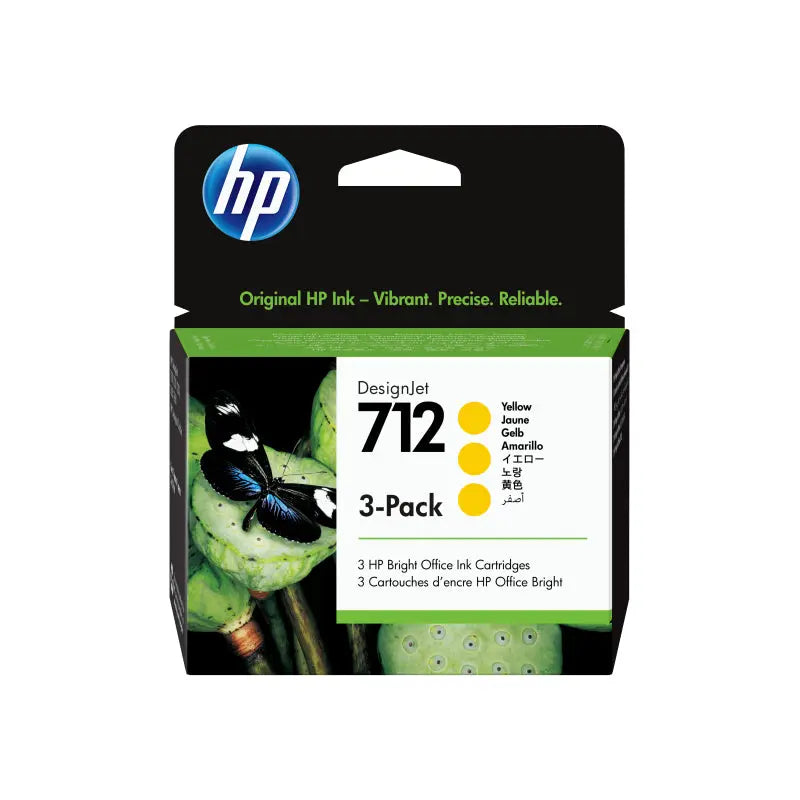 HP #712 29ml Yell 3 Pk 3ED79A HP