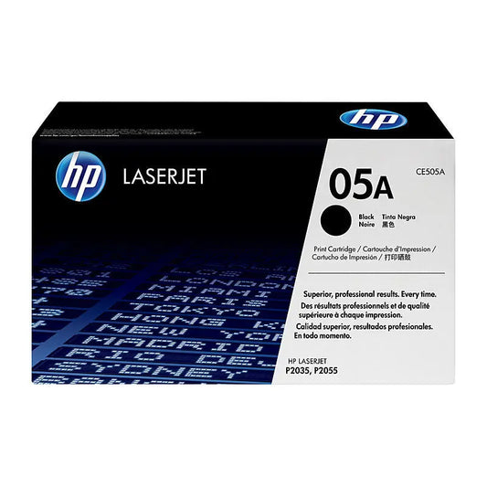 HP 05A Black Toner Cartridge CE505A – Standard Yield, ~2,300 Pages HP