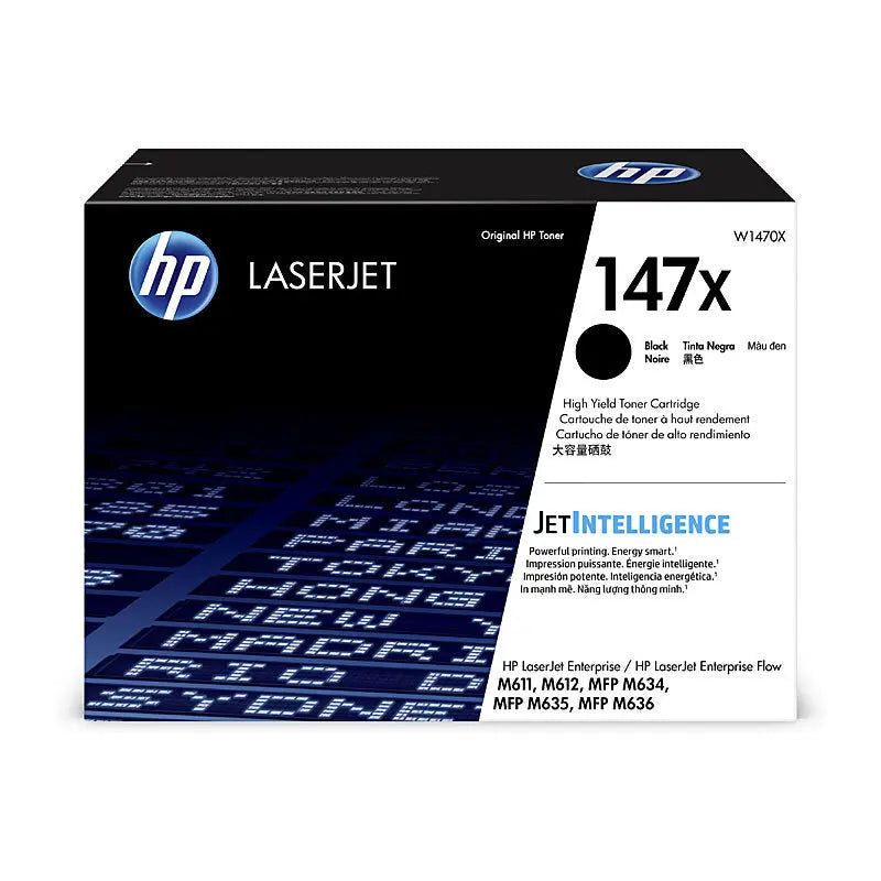 HP 147X High-Yield Black LaserJet Toner Cartridge W1470X – Approx. 25,200‑Page Yield HP