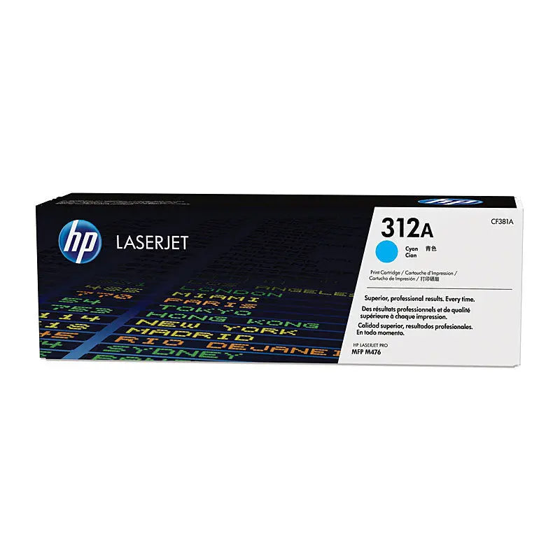 HP 312A Cyan LaserJet Toner Cartridge CF381A – Approx. 2,700‑Page Yield HP