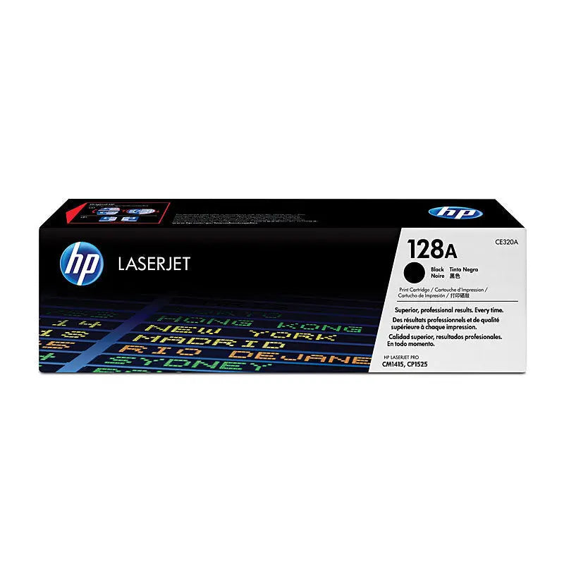 HP 128A Black LaserJet Toner Cartridge CE320A – Approx. 2,000‑Page Yield HP