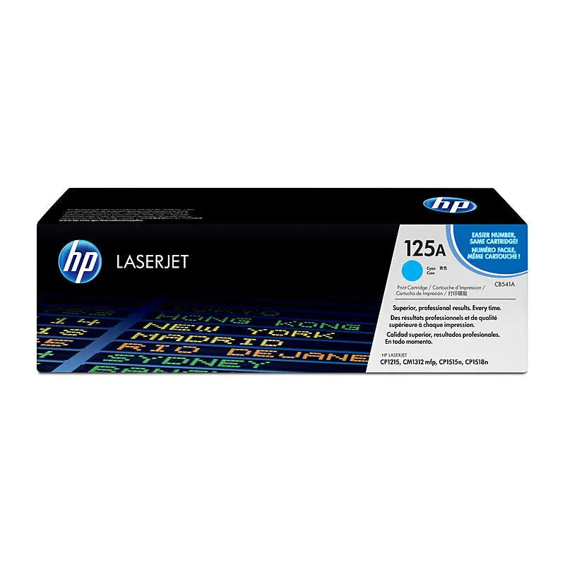 HP 125A Cyan LaserJet Toner Cartridge CB541A – Approx. 1,400‑Page Yield HP
