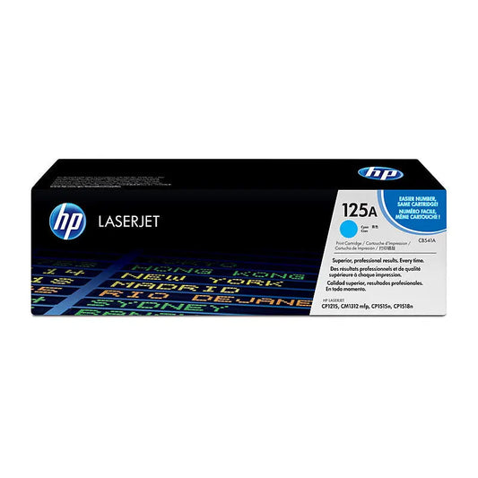 HP 125A Cyan LaserJet Toner Cartridge CB541A – Approx. 1,400‑Page Yield HP