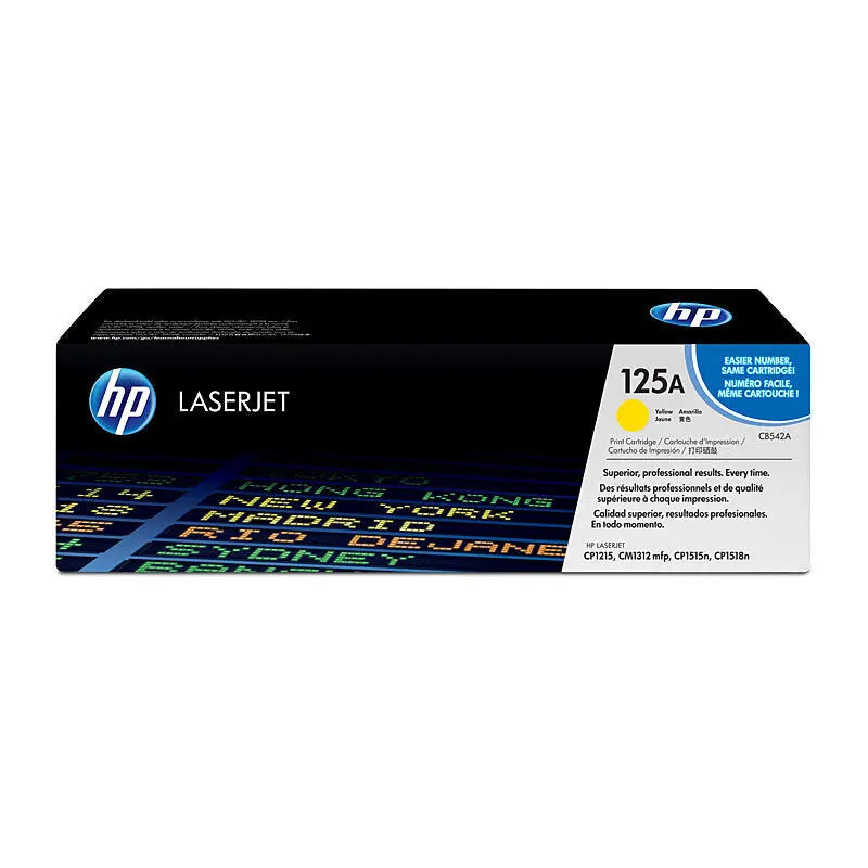 HP 125A Yellow LaserJet Toner Cartridge CB542A – Approx. 1,400‑Page Yield HP