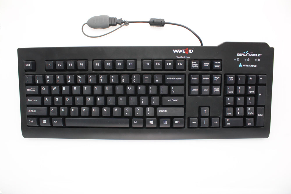 SEAL KEYBOARD 104K IP68 USB GLOW BLK