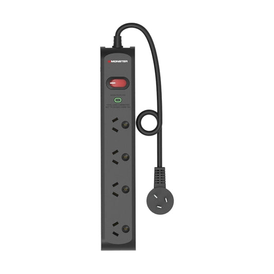 Monster 4-Port Surge Black Monster