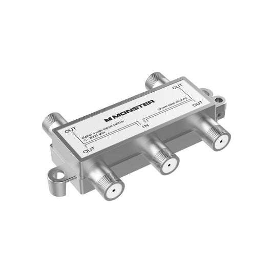 Monster Coax 4 Way Splitter Monster