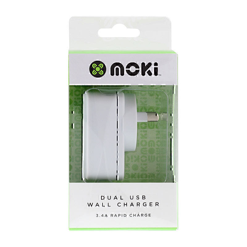 Moki Dual USB Wall Charger White