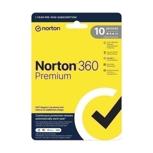 Norton 360 Premium 1U 10D 1 Yr | Conford IT