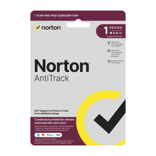 Norton AntiTrack – 1 User, 1 Device, 1 Year Subscription Norton