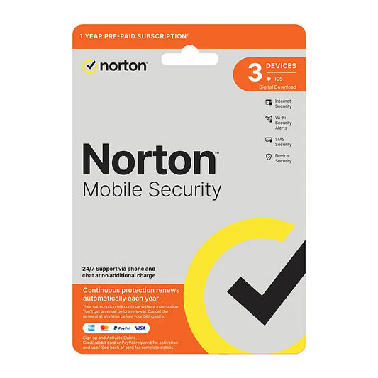 Norton Mobile Security – 1 User, 3 Devices, 1 Year Subscription (Digital Key) Norton