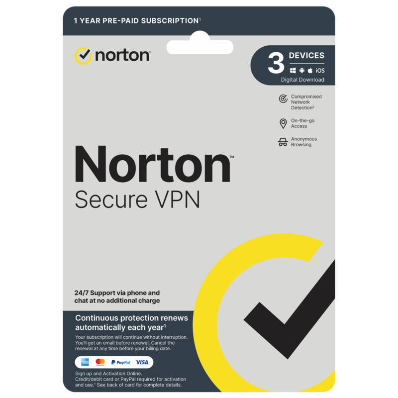 Norton Secure VPN 1U 3D 12M