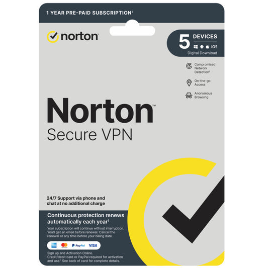 Norton Secure VPN 1U 5D 12M | Conford IT