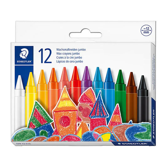 Staed Jumb Rd Wax Crayon Bx12 Staedtler