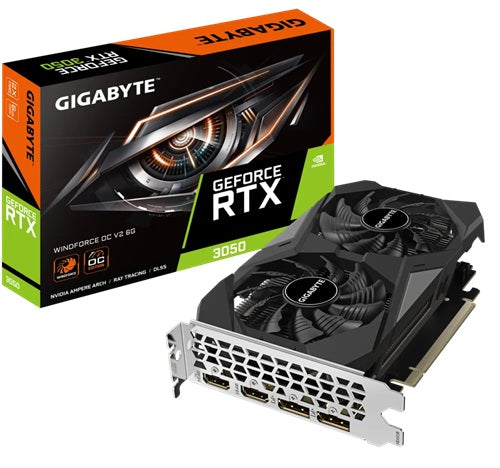 Gigabyte RTX 3050 WINDFORCE OC 6GB GPU – 2xDP, 2xHDMI, PCIe 4.0
