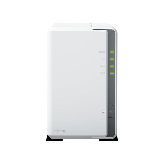 Synology DS223J 2-Bay DiskStation NAS – Realtek RTD1619B, 1GB DDR4, 2 Year Warranty