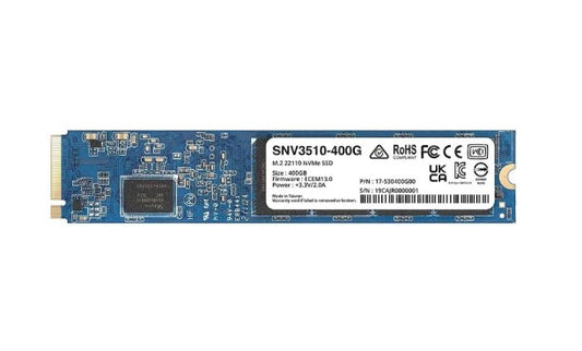 Synology SNV3510-400G 400GB M.2 PCIe 3.0 SSD – High-Endurance NVMe with 5 Year Warranty