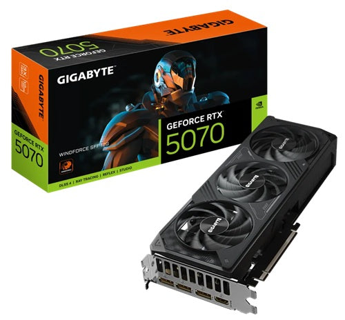Gigabyte RTX 5070 WindForce 12GB GPU – Triple Fan, 3Yr Wty