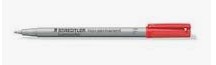 Staedtler Non-Permanent Fine Tip Marker 0.6mm Red – Box of 10 (ST3162) Staedtler