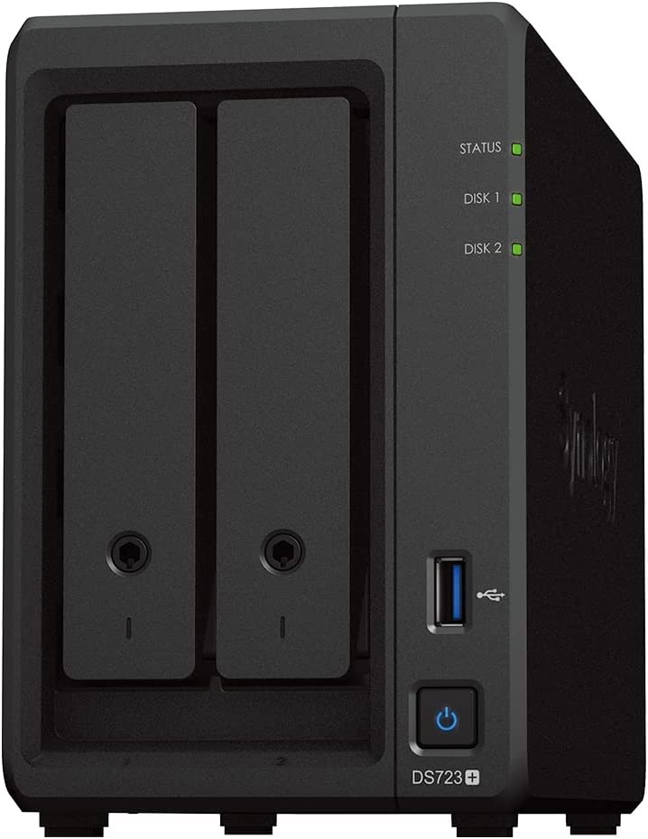 Synology DS723+, 2 Bay DiskStation NAS, AMD Ryzen, 2GB RAM