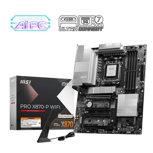 MSI PRO X870-P WIFI ATX Motherboard, AM5, DDR5, WiFi 7