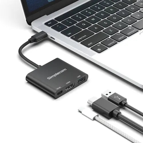 Simplecom DA320 USB-C 3-in-1 Adapter – PD, HDMI 4K@60Hz, USB 3.2 Simplecom