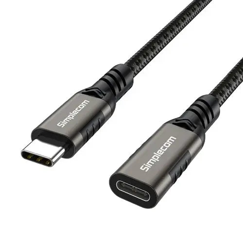Simplecom CAU620 USB-C Extension Cable – 2m, 100W PD, 20Gbps USB 3.2 Simplecom
