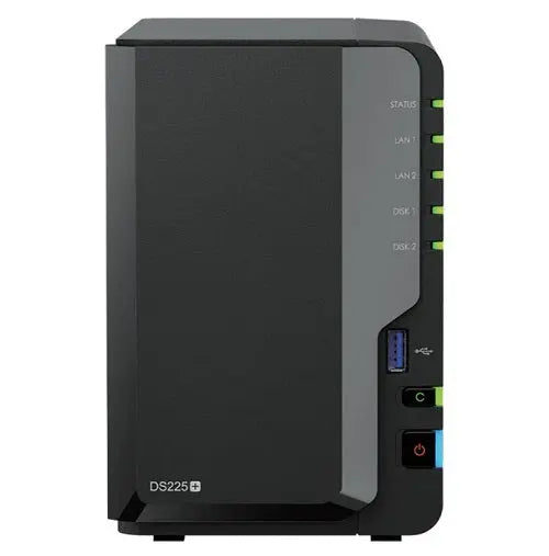Synology DiskStation DS225+ 2-Bay NAS – Intel Celeron, 2GB RAM, 2.5GbE Synology