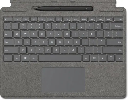 Microsoft Surface Pro Keyboard – Platinum, Pen Storage, Copilot Key 8XB-00200 - Conford IT