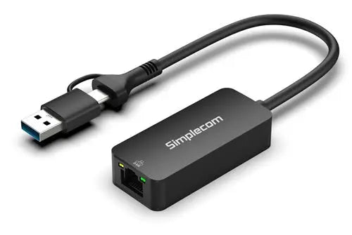 Simplecom NU405C USB-C/A to 2.5G Ethernet Adapter, 1Yr Warranty Simplecom