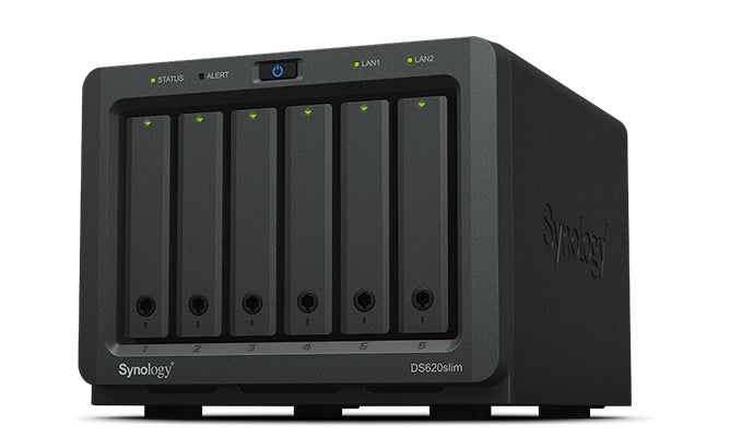 Synology DS620slim 6-Bay NAS – Compact, Dual-Core, Expandable RAM