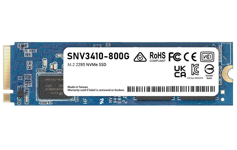 Synology SNV3410-800G 800GB M.2 NVMe SSD – PCIe 3.0, 5-Year Warranty