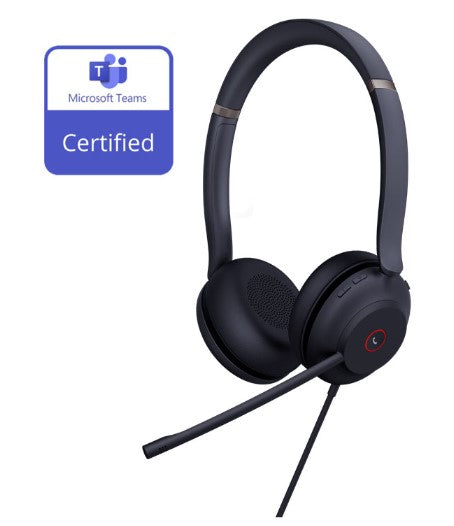 Yealink UH37 Dual Stereo USB-A Headset – Teams Certified, Noise‑Canceling Dual Mic, Busy Light
