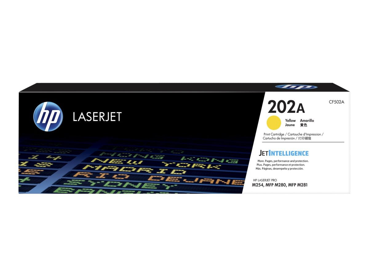 HP 202A YELLOW TONER - M254, M280, M281 COMPATIBLE PRINTERS | Conford IT