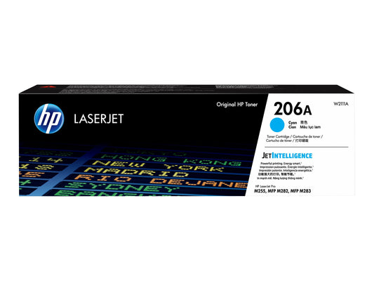 HP 206A CYAN TONER - APPROX 1.25K PAGES - M283, M255 PRINTERS | Conford IT