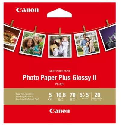 Canon 5x5 Glossy Photo Paper – 20 Sheets (CPP3015X520)